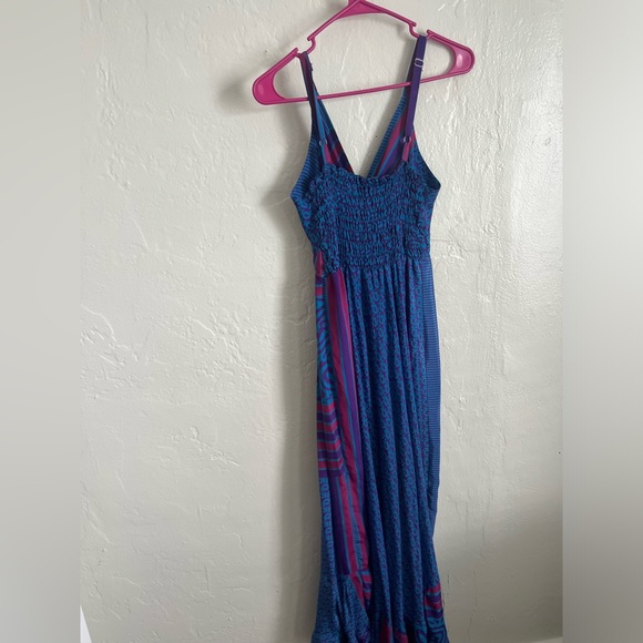 Blue, purple, and pink long dress - Picture 3 of 4
